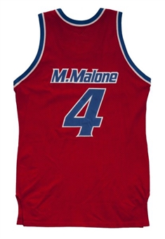 1987 Moses Malone Game Worn Washington Bullets Road Jersey